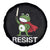 Resist Frog With Sword Spare Tire Cover No Kings Portland Protest - Wonder Print Shop
