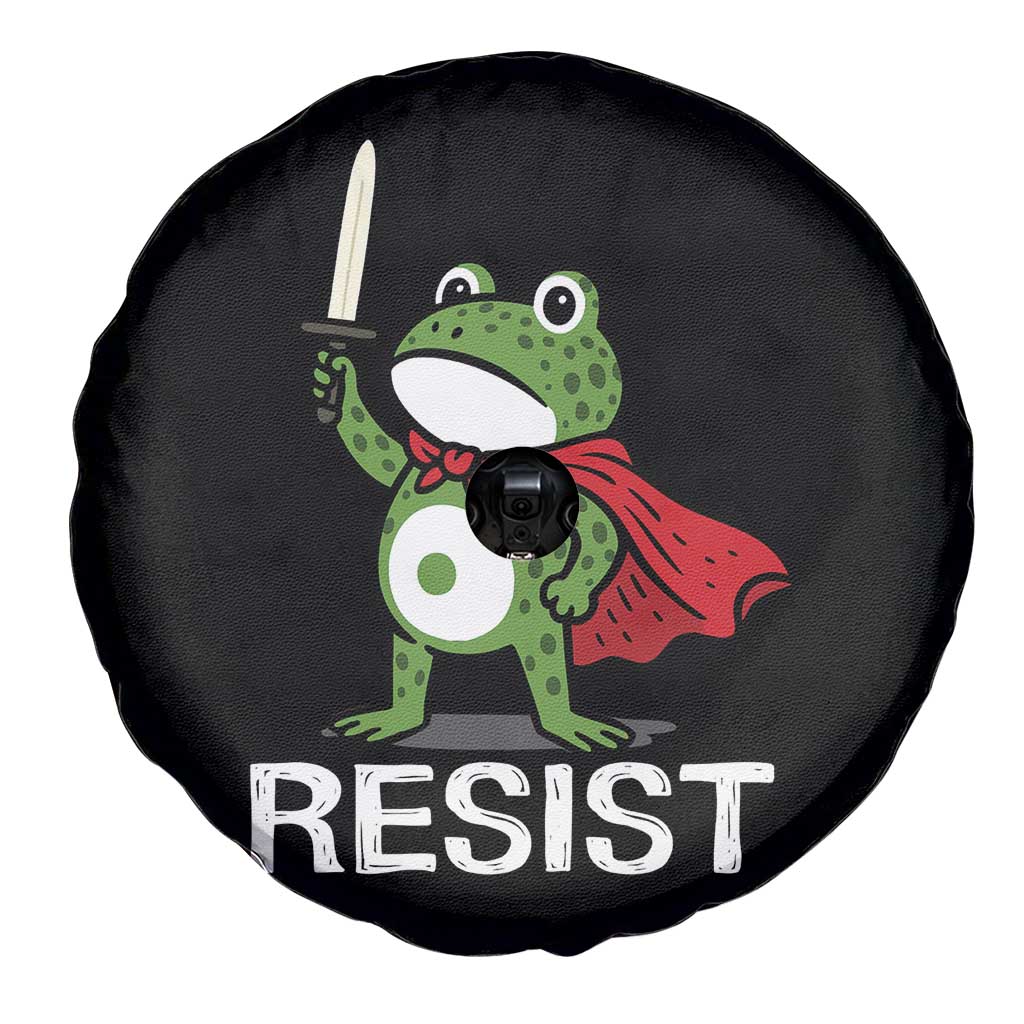 Resist Frog With Sword Spare Tire Cover No Kings Portland Protest - Wonder Print Shop