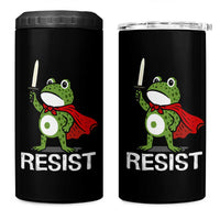 Resist Frog With Sword 4 in 1 Can Cooler Tumbler No Kings Portland Protest - Wonder Print Shop