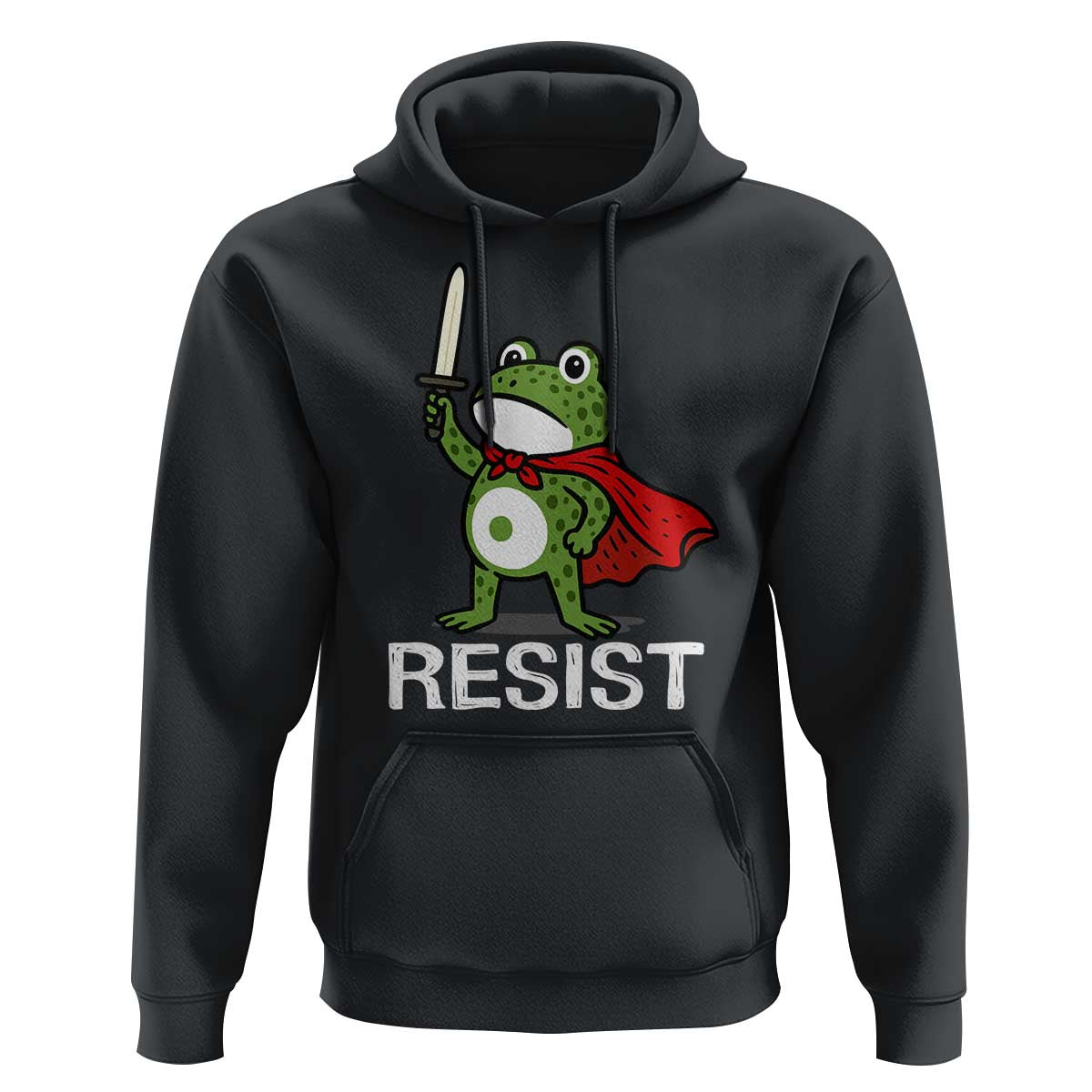 Resist Frog With Sword Hoodie No Kings Portland Protest - Wonder Print Shop
