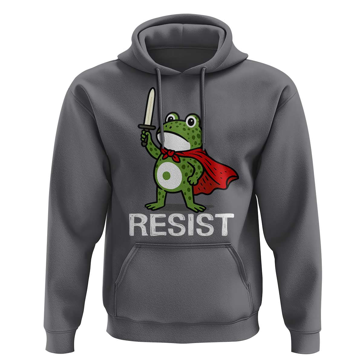 Resist Frog With Sword Hoodie No Kings Portland Protest - Wonder Print Shop