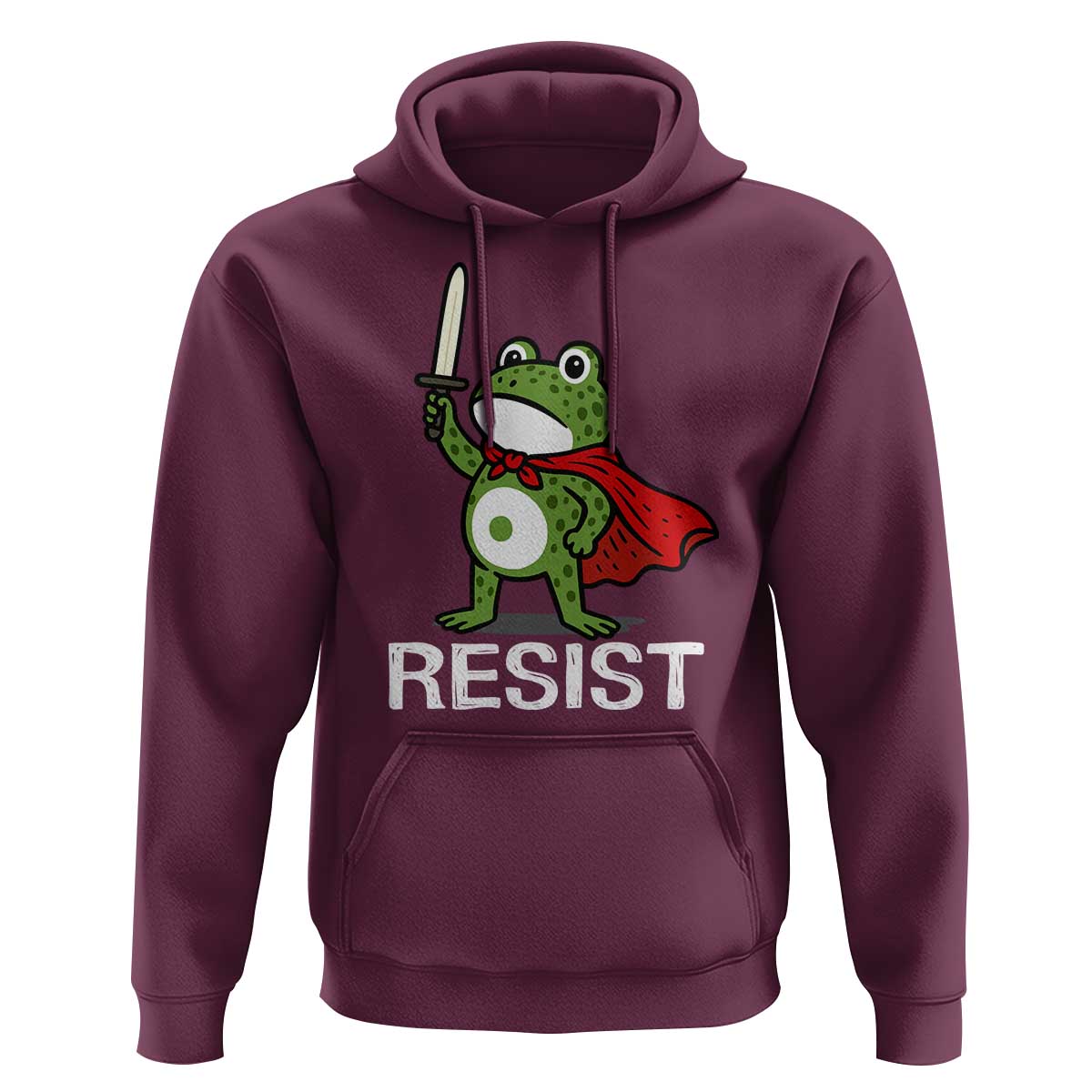 Resist Frog With Sword Hoodie No Kings Portland Protest - Wonder Print Shop