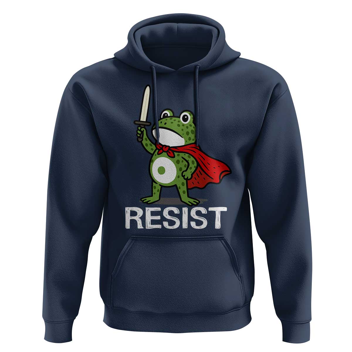 Resist Frog With Sword Hoodie No Kings Portland Protest - Wonder Print Shop