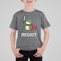 Resist Frog With Sword T Shirt For Kid No Kings Portland Protest - Wonder Print Shop