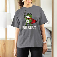 Resist Frog With Sword T Shirt For Women No Kings Portland Protest - Wonder Print Shop