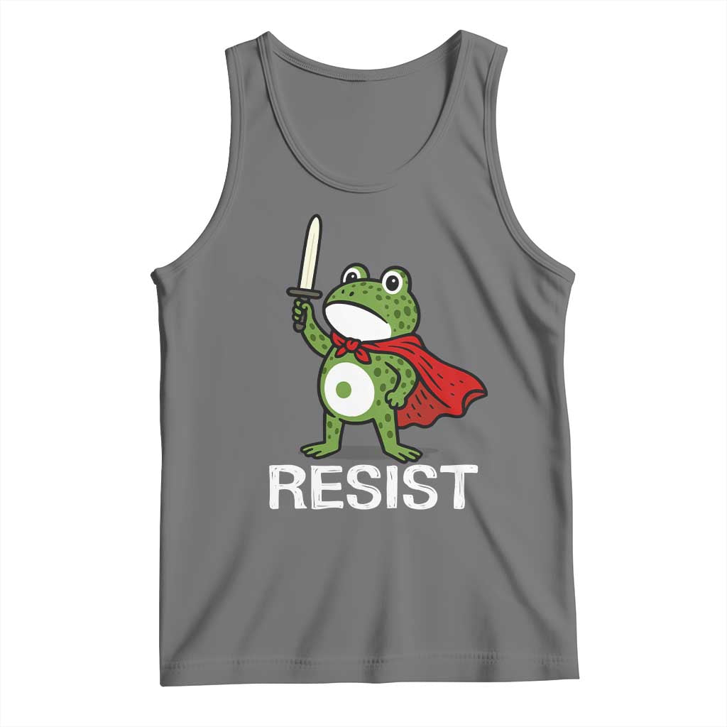 Resist Frog With Sword Tank Top No Kings Portland Protest - Wonder Print Shop