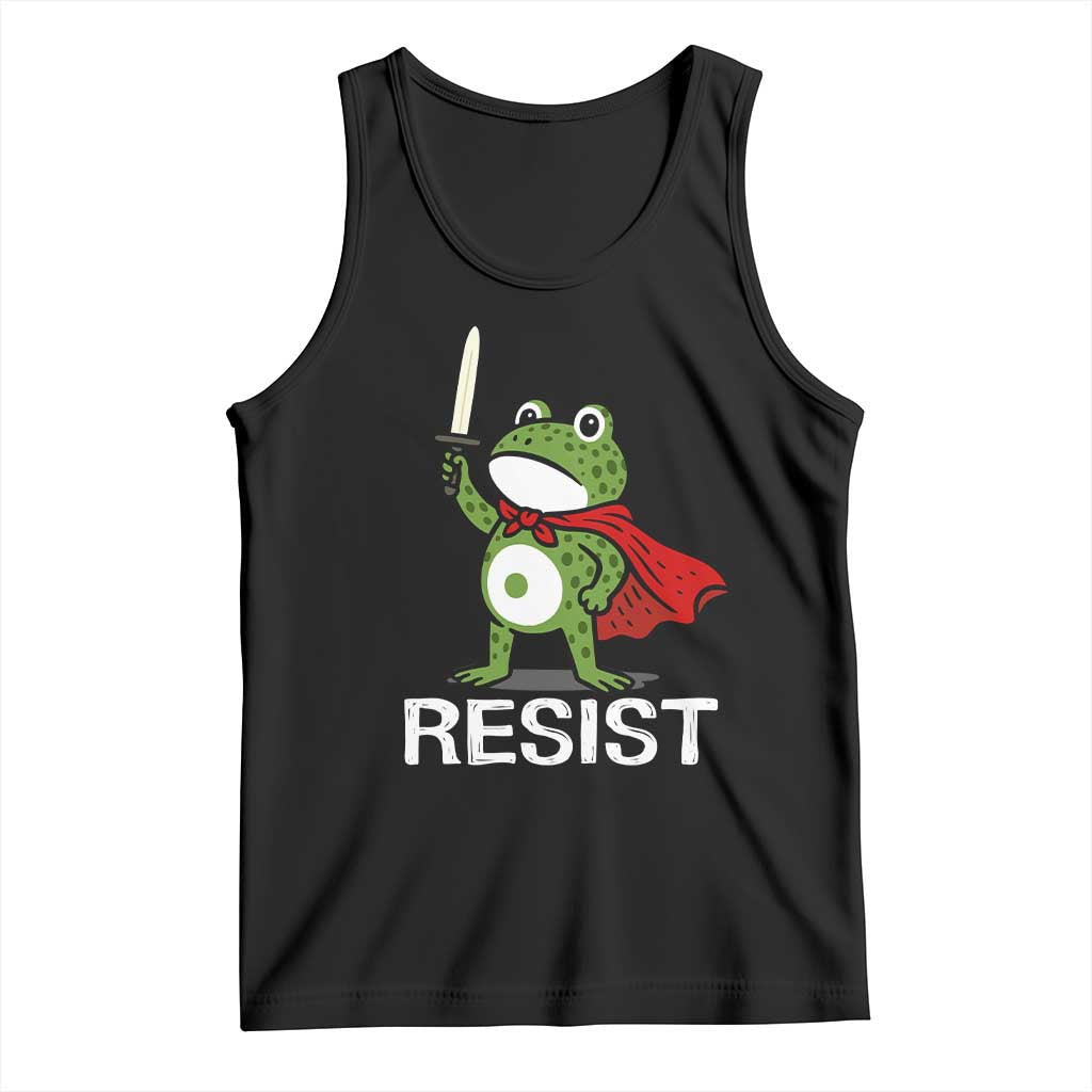 Resist Frog With Sword Tank Top No Kings Portland Protest - Wonder Print Shop