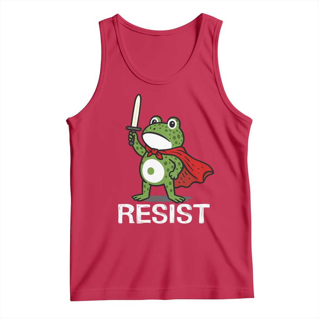Resist Frog With Sword Tank Top No Kings Portland Protest - Wonder Print Shop