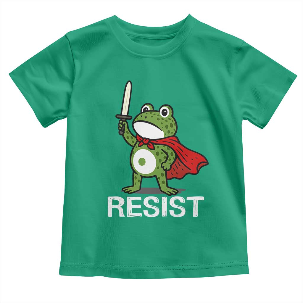 Resist Frog With Sword Toddler T Shirt No Kings Portland Protest - Wonder Print Shop