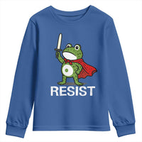 Resist Frog With Sword Youth Sweatshirt No Kings Portland Protest - Wonder Print Shop