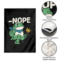 No Kings in America Portland Frog Garden Flag Funny Political Meme - Wonder Print Shop