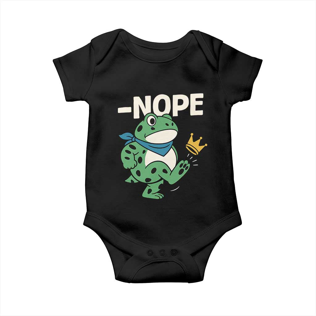 No Kings in America Portland Frog Baby Onesie Funny Political Meme - Wonder Print Shop
