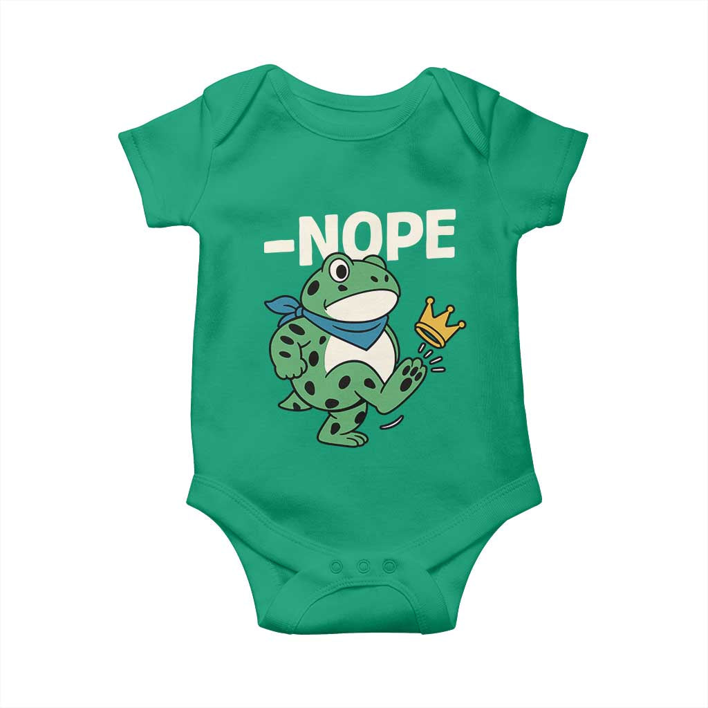 No Kings in America Portland Frog Baby Onesie Funny Political Meme - Wonder Print Shop