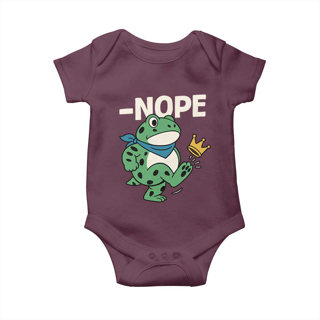 No Kings in America Portland Frog Baby Onesie Funny Political Meme - Wonder Print Shop