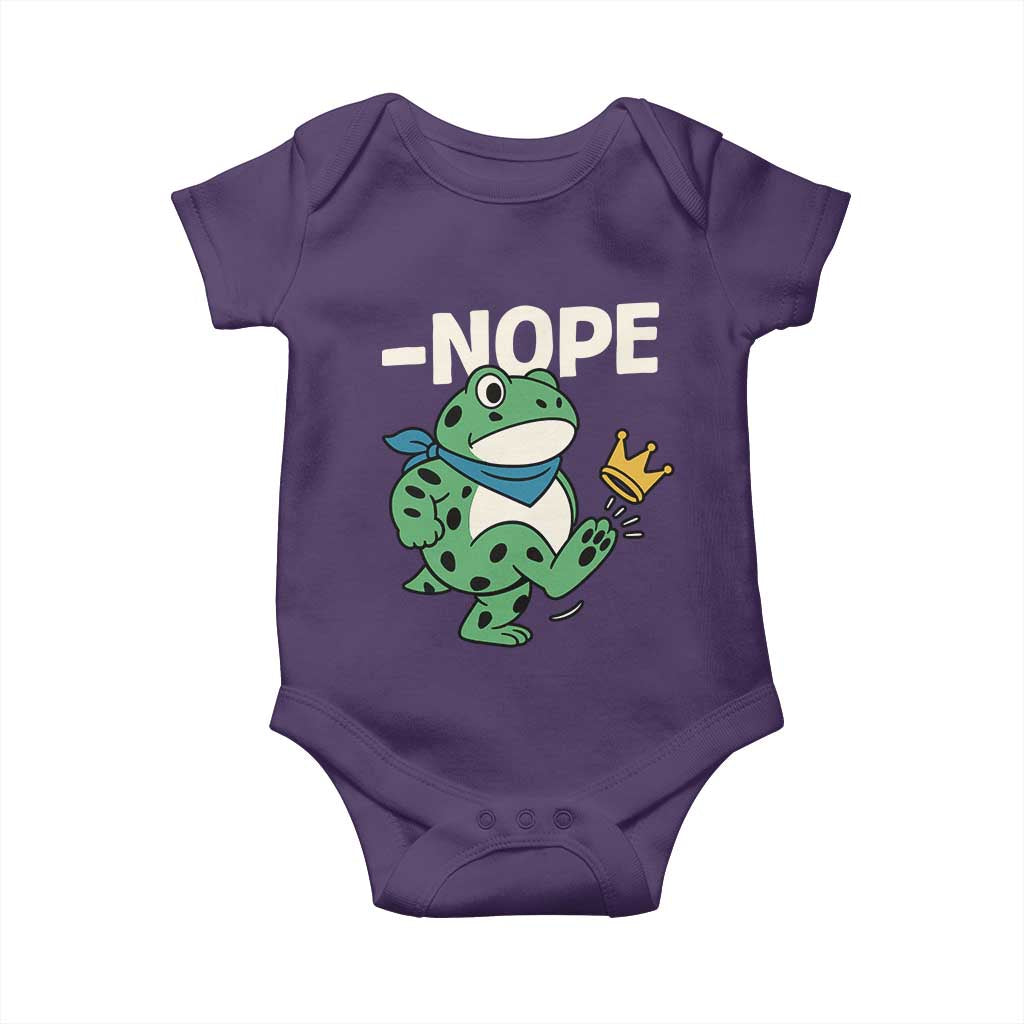 No Kings in America Portland Frog Baby Onesie Funny Political Meme - Wonder Print Shop