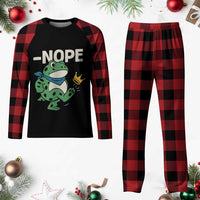 No Kings in America Portland Frog Plaid Pajama Set Funny Political Meme - Wonder Print Shop