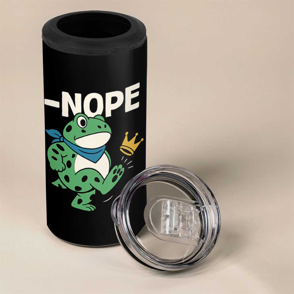No Kings in America Portland Frog 4 in 1 Can Cooler Tumbler Funny Political Meme - Wonder Print Shop