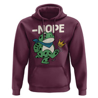 No Kings in America Portland Frog Hoodie Funny Political Meme - Wonder Print Shop