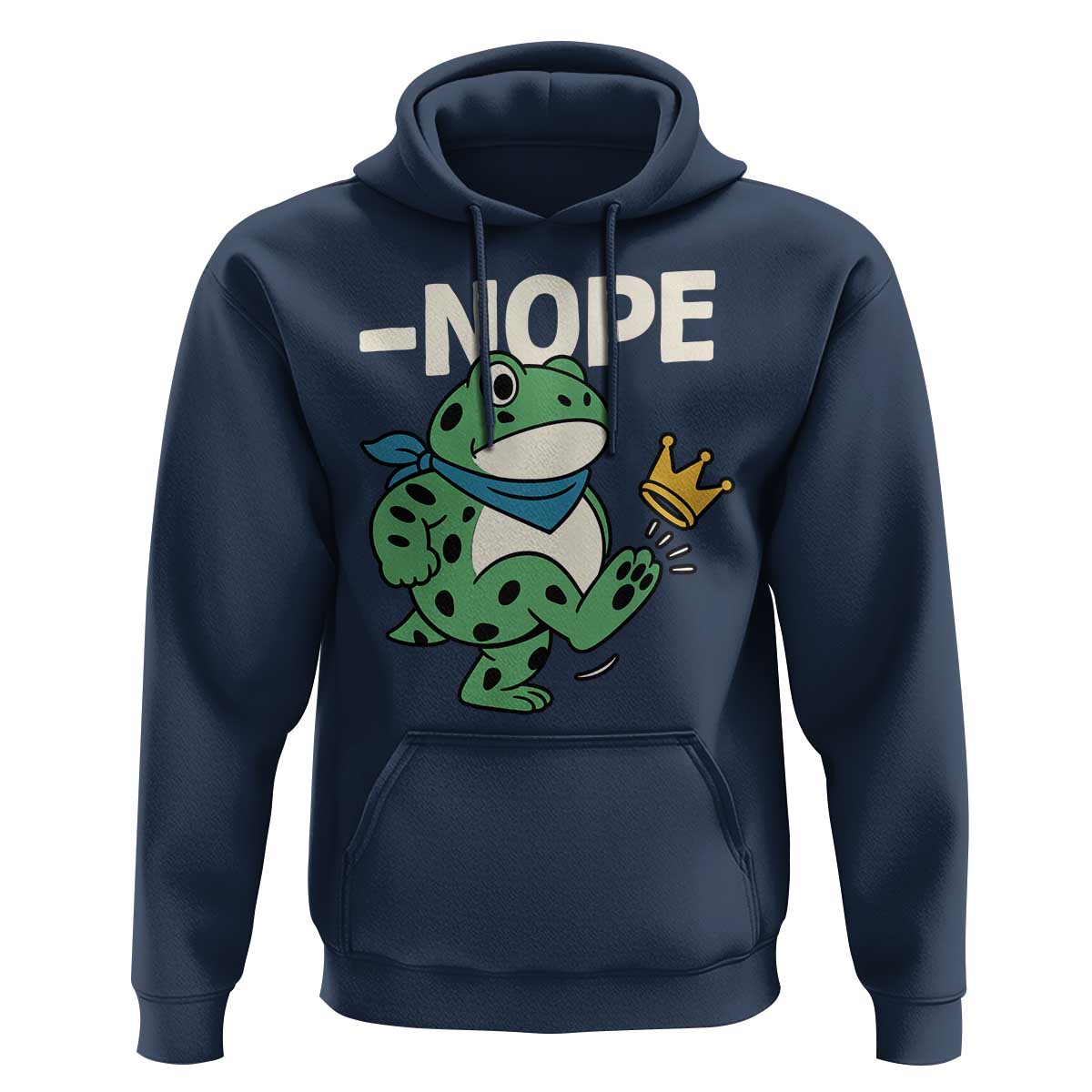 No Kings in America Portland Frog Hoodie Funny Political Meme - Wonder Print Shop