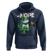 No Kings in America Portland Frog Hoodie Funny Political Meme - Wonder Print Shop