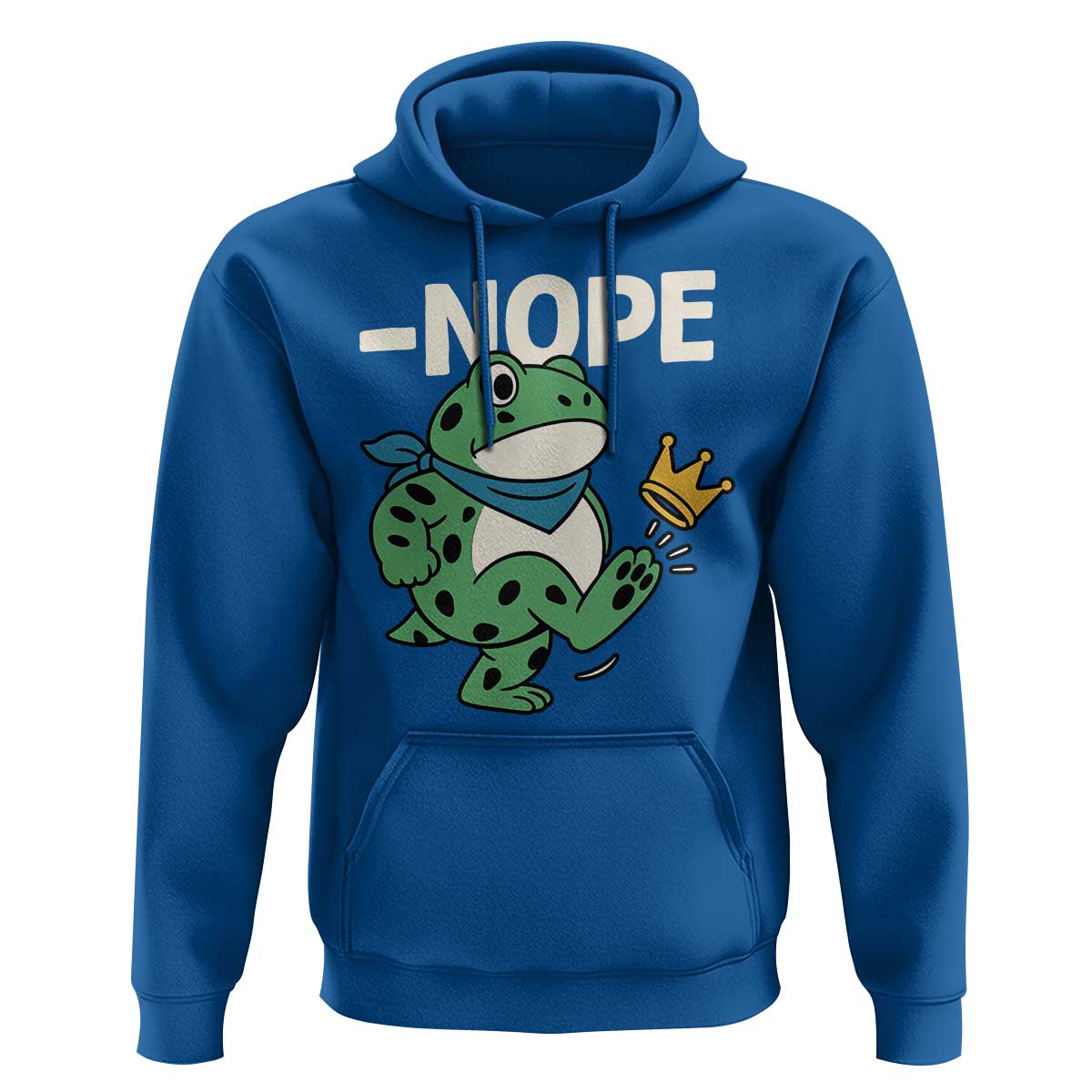 No Kings in America Portland Frog Hoodie Funny Political Meme - Wonder Print Shop