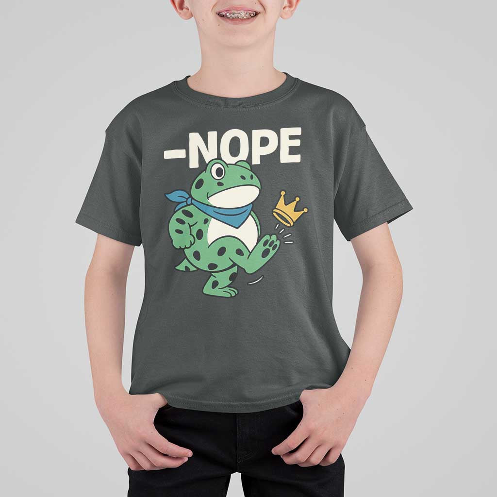 No Kings in America Portland Frog T Shirt For Kid Funny Political Meme - Wonder Print Shop