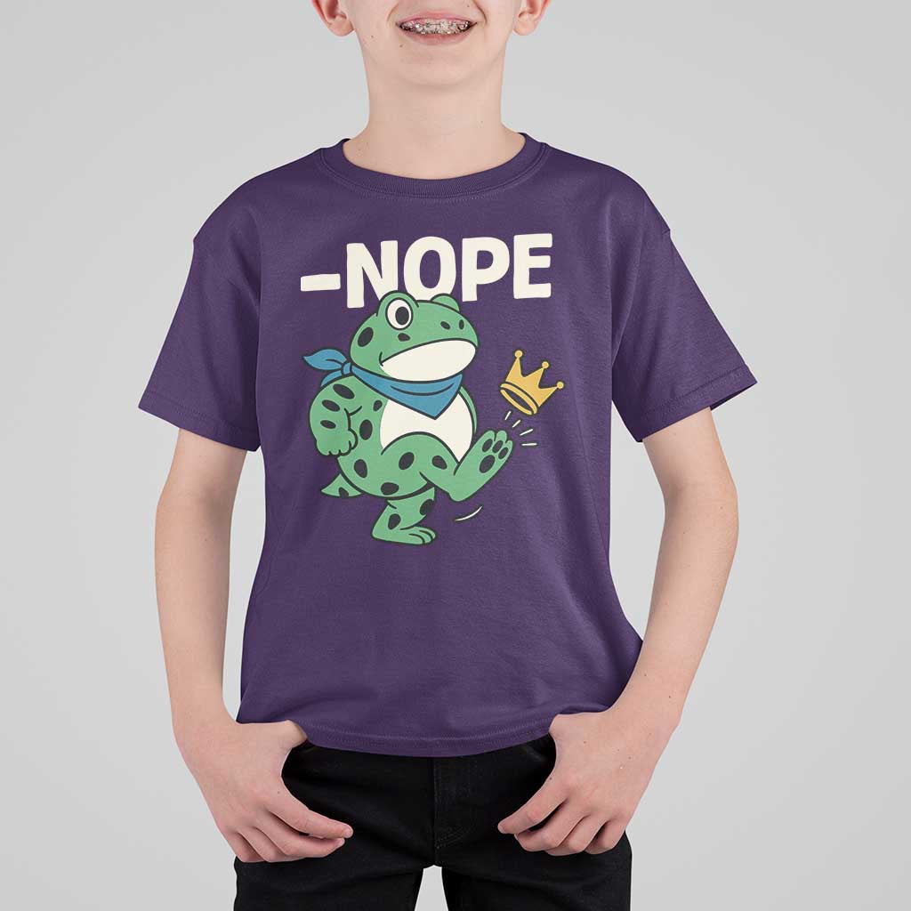 No Kings in America Portland Frog T Shirt For Kid Funny Political Meme - Wonder Print Shop