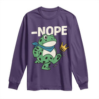 No Kings in America Portland Frog Long Sleeve Shirt Funny Political Meme - Wonder Print Shop