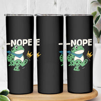 No Kings in America Portland Frog Skinny Tumbler Funny Political Meme - Wonder Print Shop