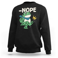 No Kings in America Portland Frog Sweatshirt Funny Political Meme - Wonder Print Shop