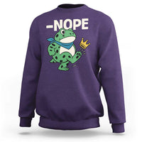 No Kings in America Portland Frog Sweatshirt Funny Political Meme - Wonder Print Shop