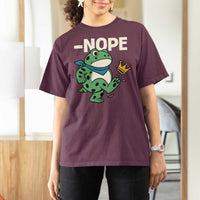 No Kings in America Portland Frog T Shirt For Women Funny Political Meme - Wonder Print Shop