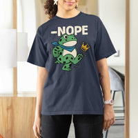 No Kings in America Portland Frog T Shirt For Women Funny Political Meme - Wonder Print Shop
