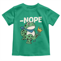 No Kings in America Portland Frog Toddler T Shirt Funny Political Meme - Wonder Print Shop