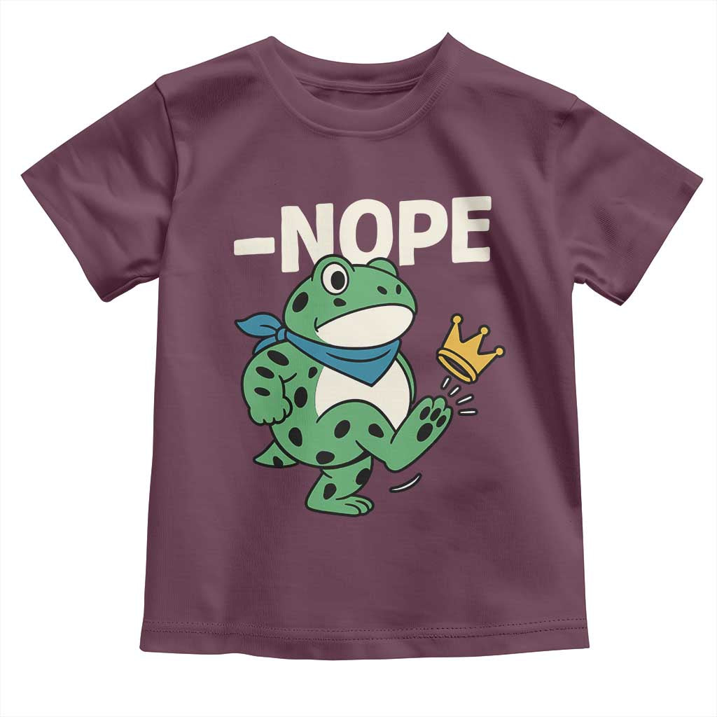 No Kings in America Portland Frog Toddler T Shirt Funny Political Meme - Wonder Print Shop