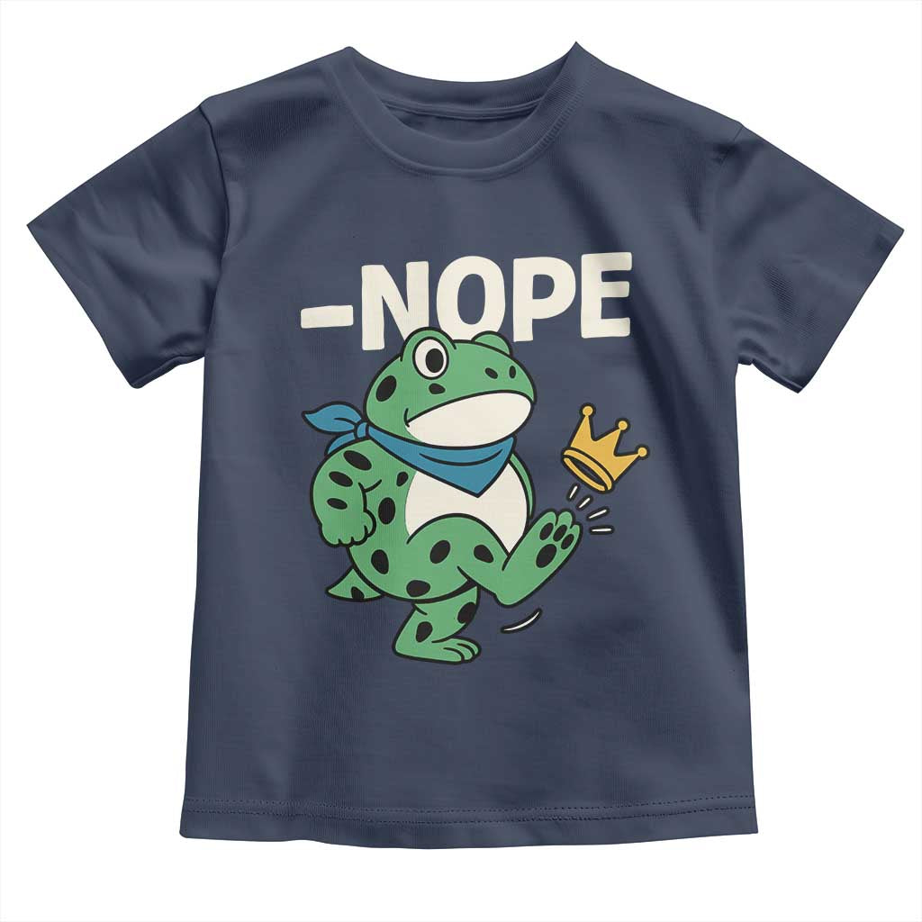 No Kings in America Portland Frog Toddler T Shirt Funny Political Meme - Wonder Print Shop