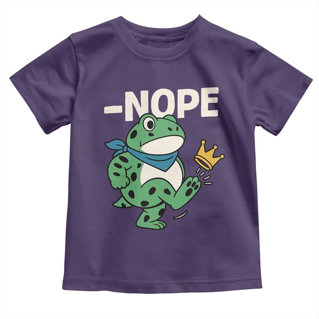 No Kings in America Portland Frog Toddler T Shirt Funny Political Meme - Wonder Print Shop
