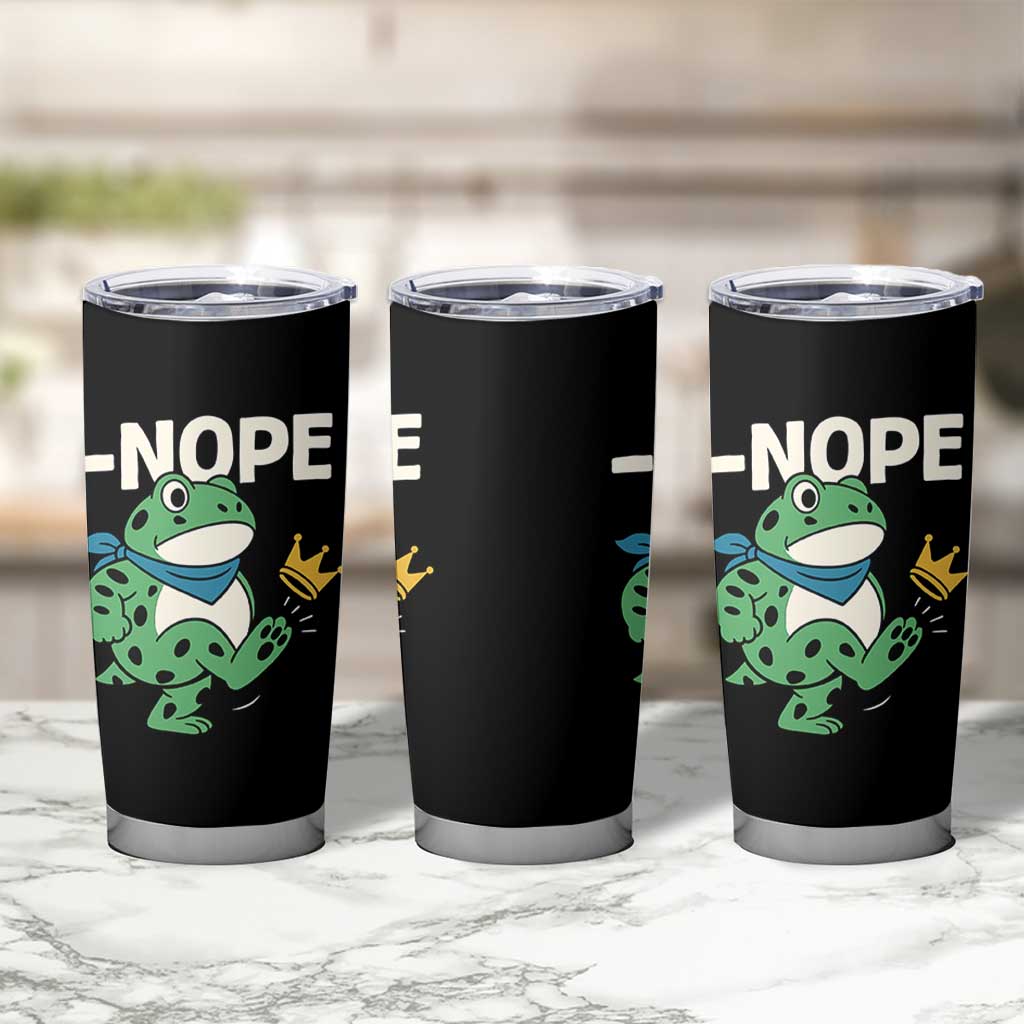 No Kings in America Portland Frog Tumbler Cup Funny Political Meme - Wonder Print Shop
