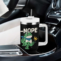 No Kings in America Portland Frog Tumbler With Handle Funny Political Meme - Wonder Print Shop