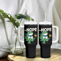 No Kings in America Portland Frog Tumbler With Handle Funny Political Meme - Wonder Print Shop