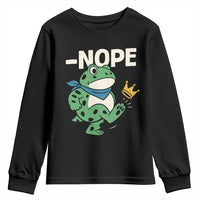 No Kings in America Portland Frog Youth Sweatshirt Funny Political Meme - Wonder Print Shop