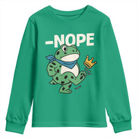 No Kings in America Portland Frog Youth Sweatshirt Funny Political Meme - Wonder Print Shop