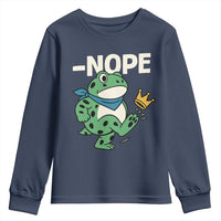 No Kings in America Portland Frog Youth Sweatshirt Funny Political Meme - Wonder Print Shop