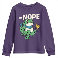 No Kings in America Portland Frog Youth Sweatshirt Funny Political Meme - Wonder Print Shop
