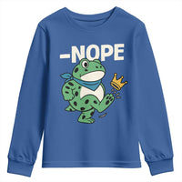 No Kings in America Portland Frog Youth Sweatshirt Funny Political Meme - Wonder Print Shop