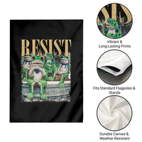 Portland Frog Resist Protest Garden Flag 80s Frogs Deportation Resistance - Wonder Print Shop