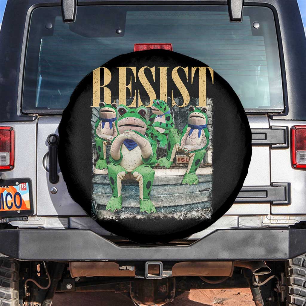 Portland Frog Resist Protest Spare Tire Cover 80s Frogs Deportation Resistance - Wonder Print Shop