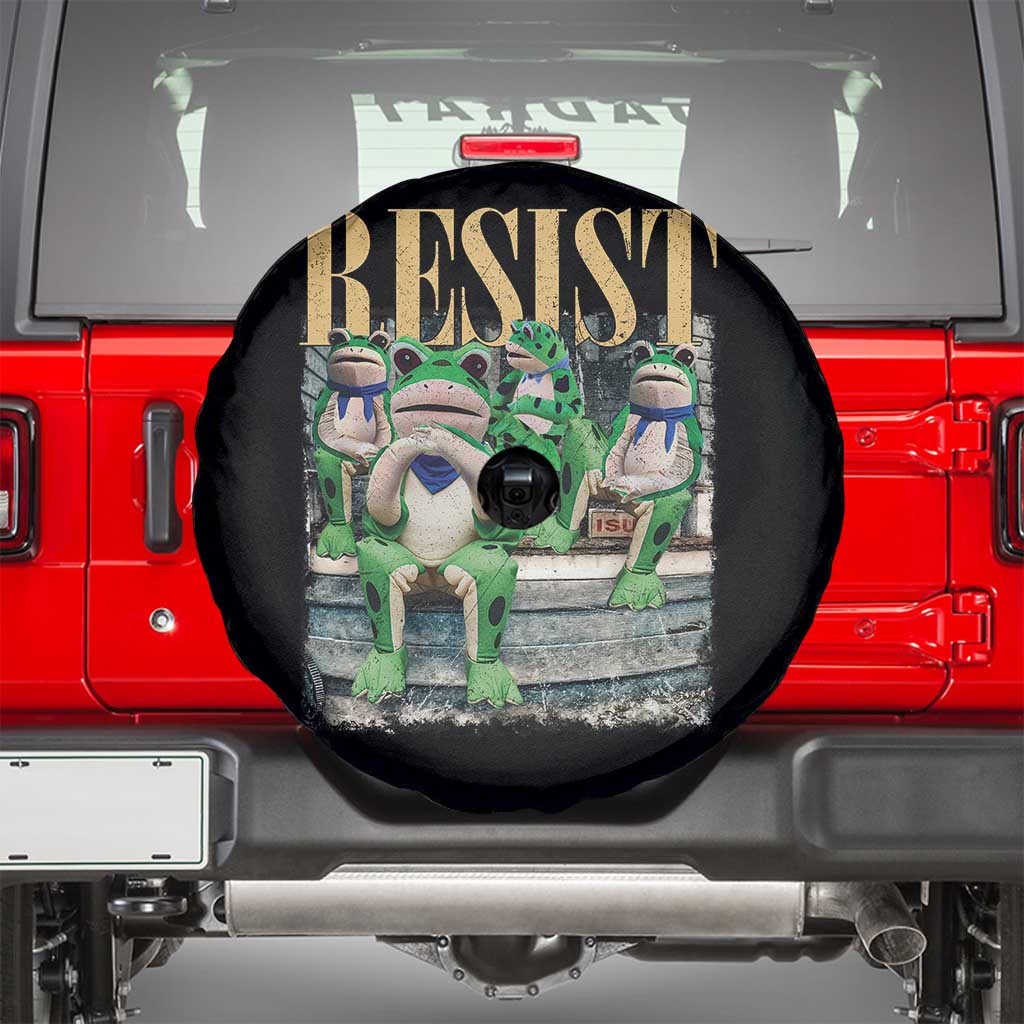 Portland Frog Resist Protest Spare Tire Cover 80s Frogs Deportation Resistance - Wonder Print Shop