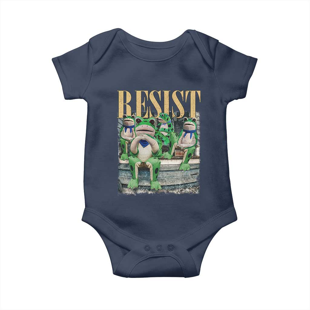Portland Frog Resist Protest Baby Onesie 80s Frogs Deportation Resistance - Wonder Print Shop