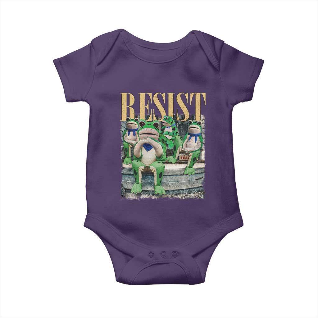 Portland Frog Resist Protest Baby Onesie 80s Frogs Deportation Resistance - Wonder Print Shop